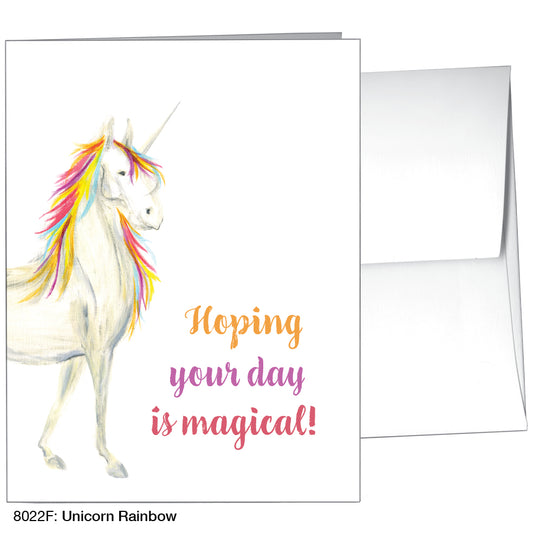Unicorn Rainbow, Greeting Card (8022F)