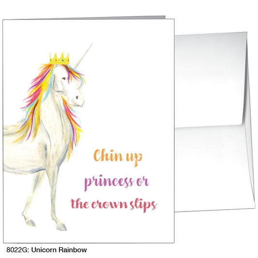 Unicorn Rainbow, Greeting Card (8022G)