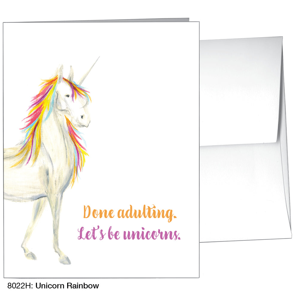 Unicorn Rainbow, Greeting Card (8022H)