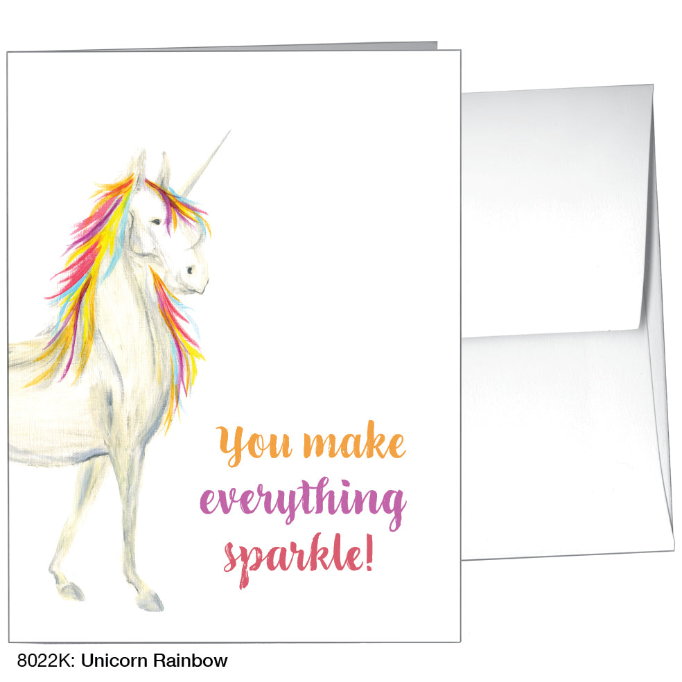 Unicorn Rainbow, Greeting Card (8022K)