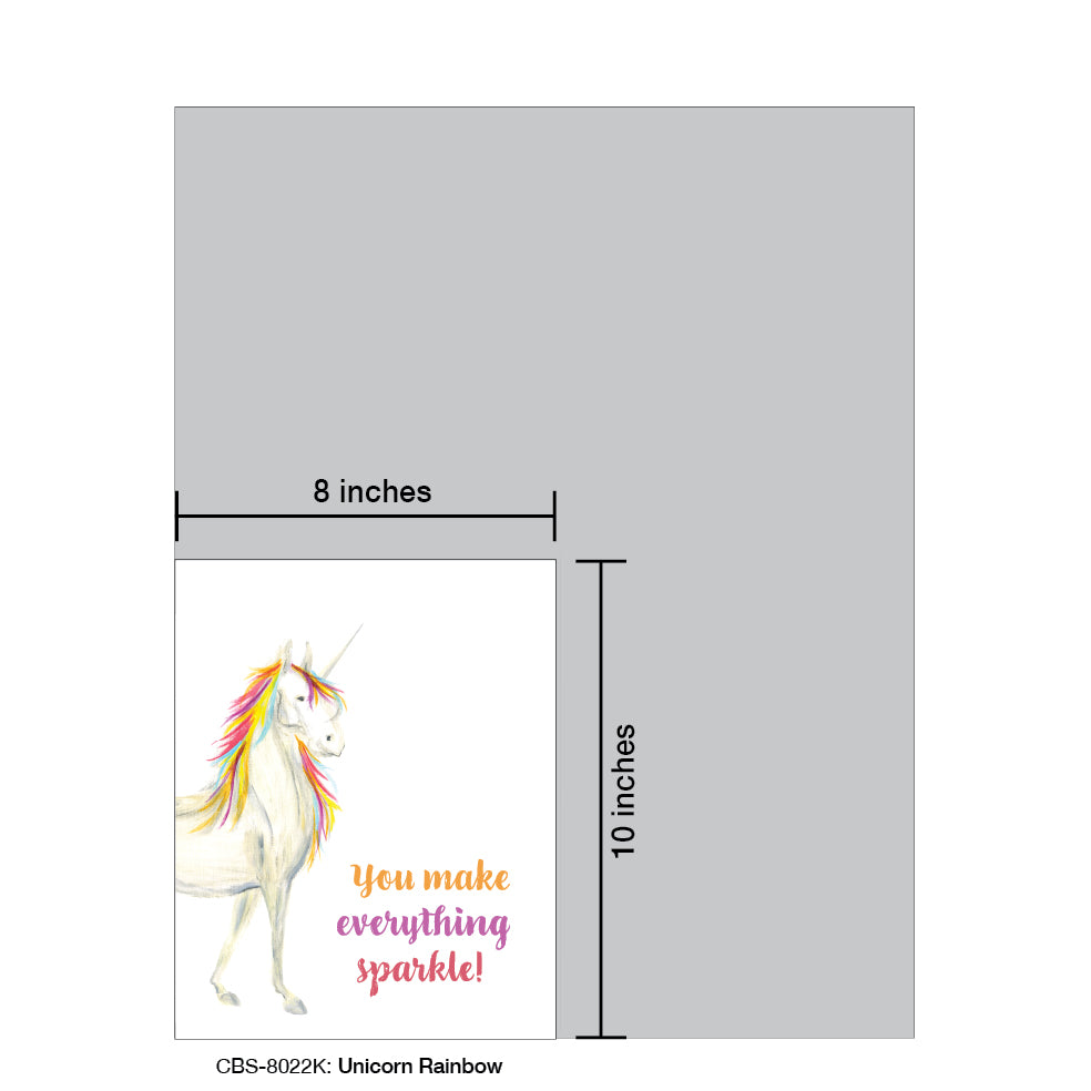 Unicorn Rainbow, Card Board (8022K)