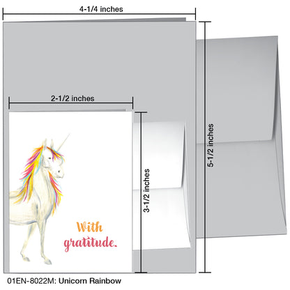 Unicorn Rainbow, Greeting Card (8022M)
