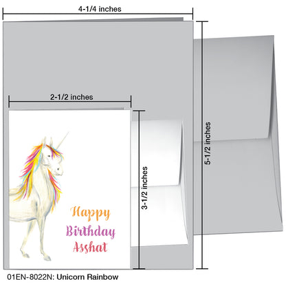Unicorn Rainbow, Greeting Card (8022N)