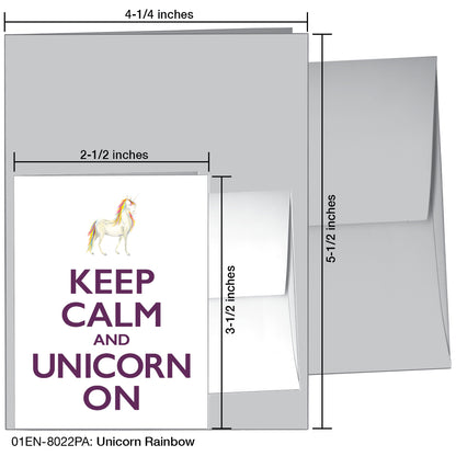 Unicorn Rainbow, Greeting Card (8022PA)