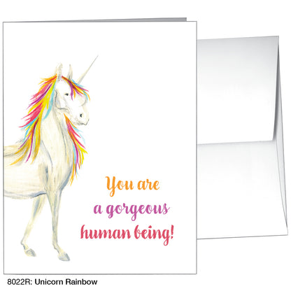 Unicorn Rainbow, Greeting Card (8022R)
