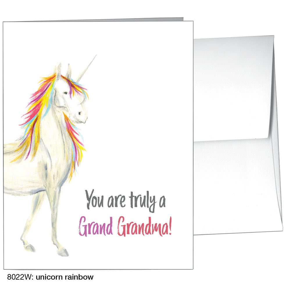 Unicorn Rainbow, Greeting Card (8022W)