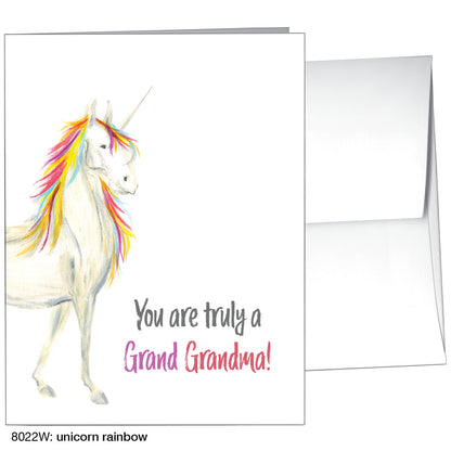 Unicorn Rainbow, Greeting Card (8022W)