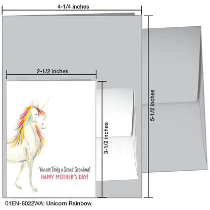 Unicorn Rainbow, Greeting Card (8022WA)