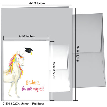 Unicorn Rainbow, Greeting Card (8022X)