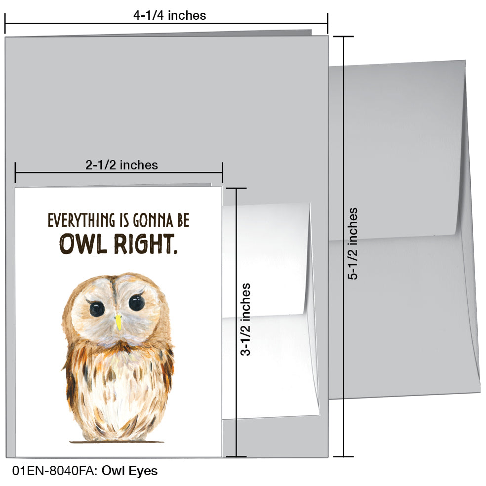 Owl Eyes, Greeting Card (8040FA)