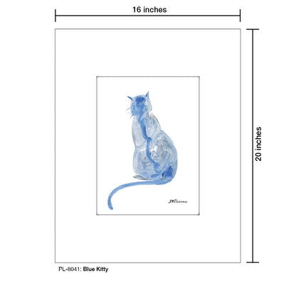 Blue Kitty, Print (#8041)