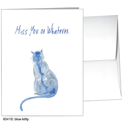 Blue Kitty, Greeting Card (8041B)