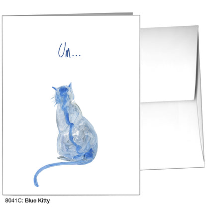 Blue Kitty, Greeting Card (8041C)