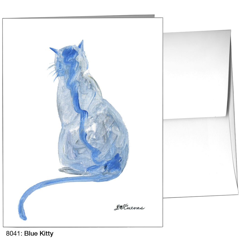 Blue Kitty, Greeting Card (8041)