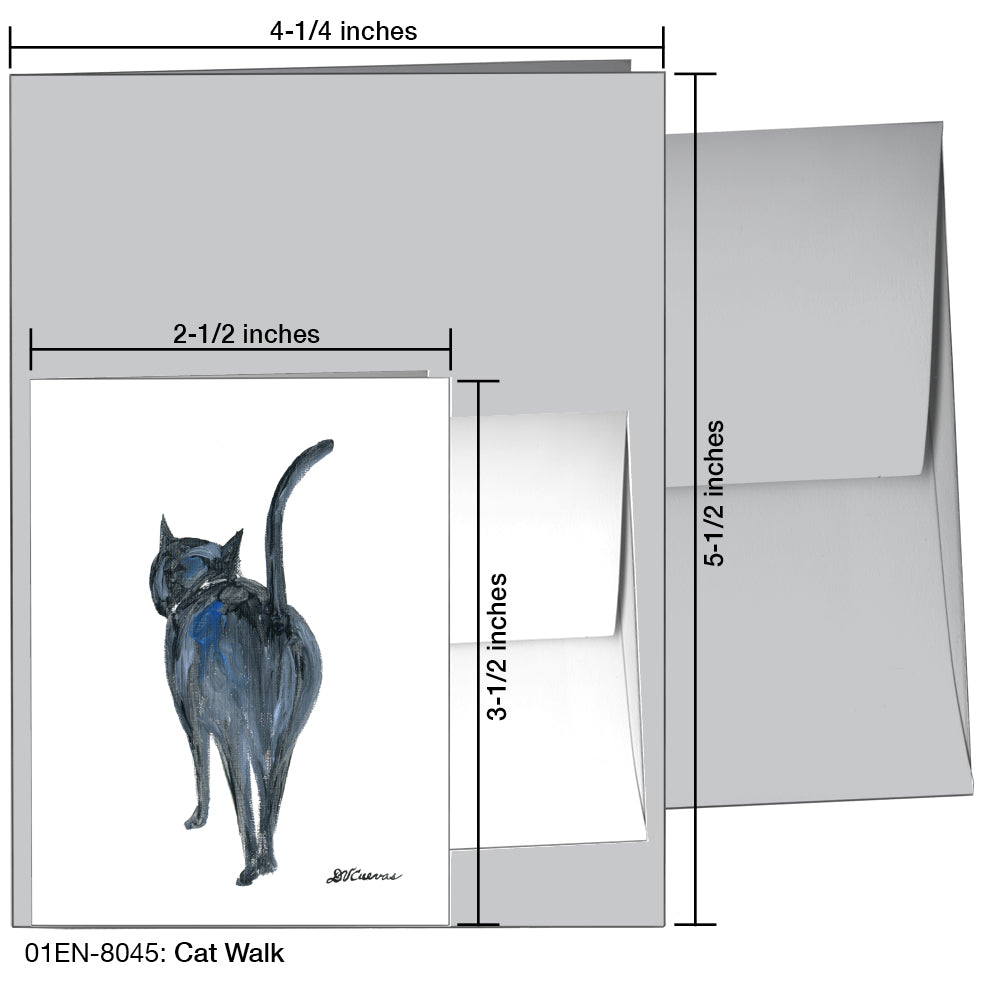 Cat Walk, Greeting Card (8045)
