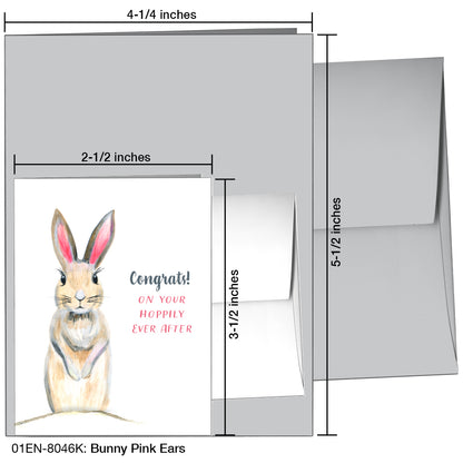 Bunny Pink Ears, Greeting Card (8046K)