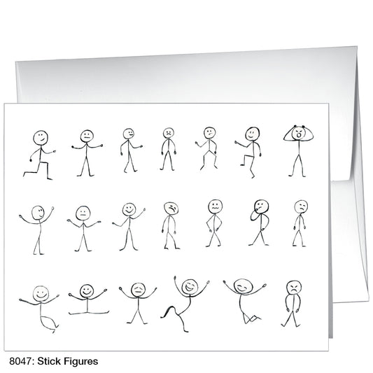 Stick Figures, Greeting Card (8047)