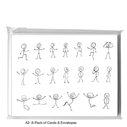 Stick Figures, Greeting Card (8047)