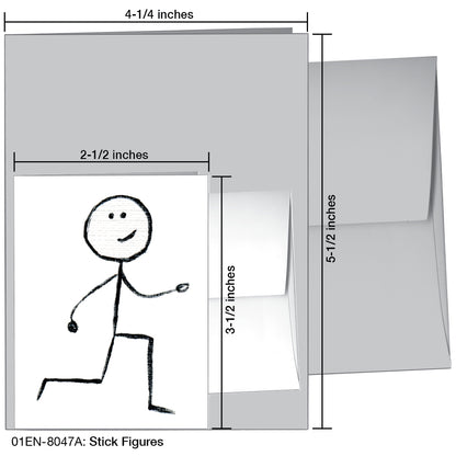 Stick Figures, Greeting Card (8047A)