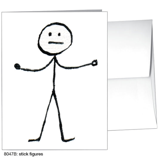 Stick Figures, Greeting Card (8047B)