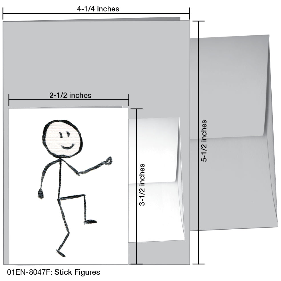 Stick Figures, Greeting Card (8047F)