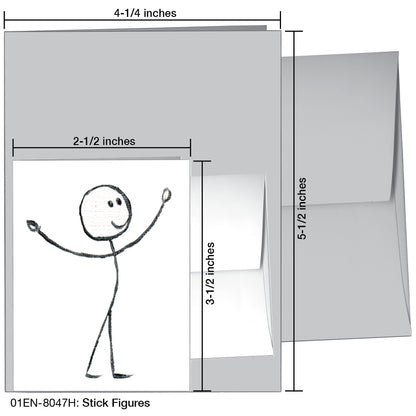 Stick Figures, Greeting Card (8047H)