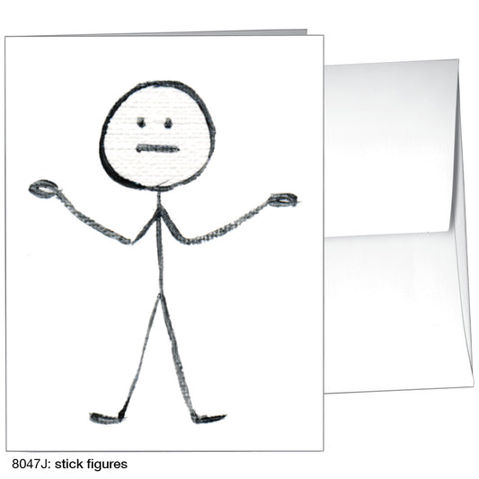Stick Figures, Greeting Card (8047J)