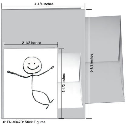 Stick Figures, Greeting Card (8047R)