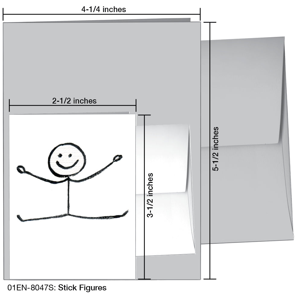 Stick Figures, Greeting Card (8047S)