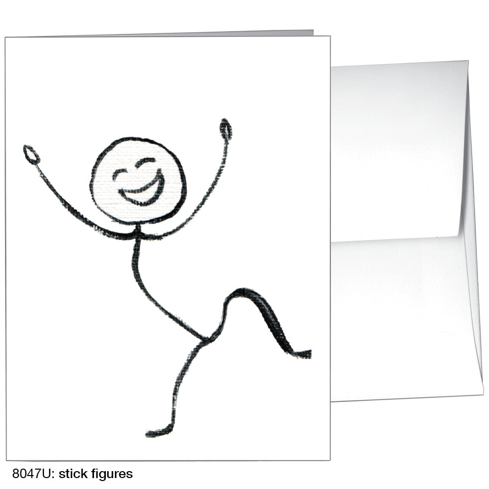 Stick Figures, Greeting Card (8047U)