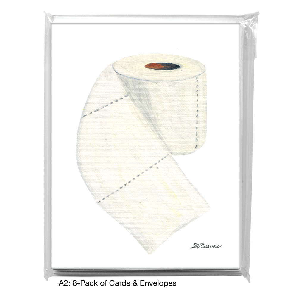 Toilet Paper Roll Upright, Greeting Card (8058)