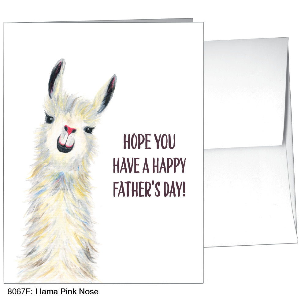 Llama Pink Nose, Greeting Card (8067E)