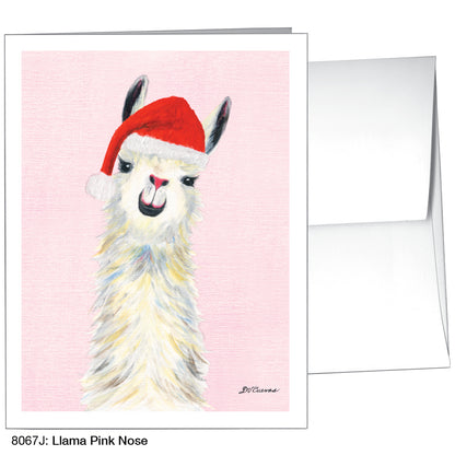 Llama Pink Nose, Greeting Card (8067J)