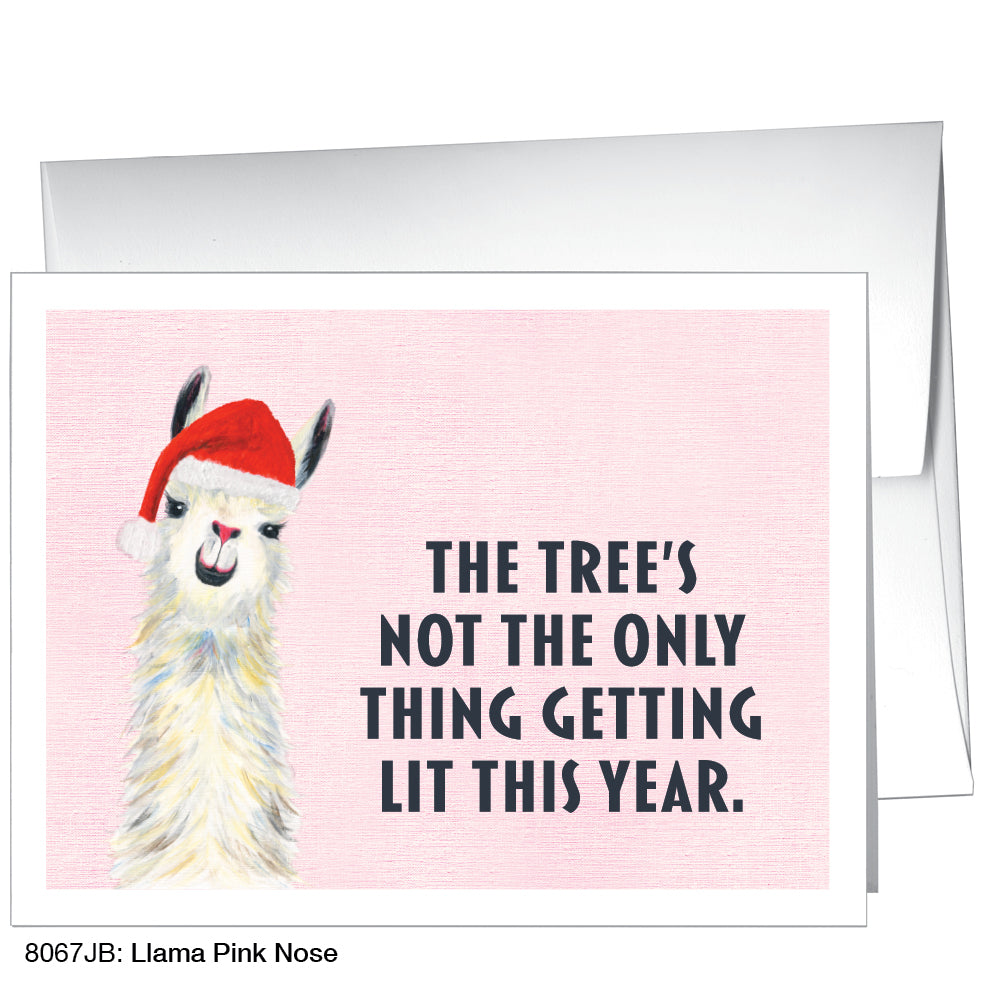 Llama Pink Nose, Greeting Card (8067JB)