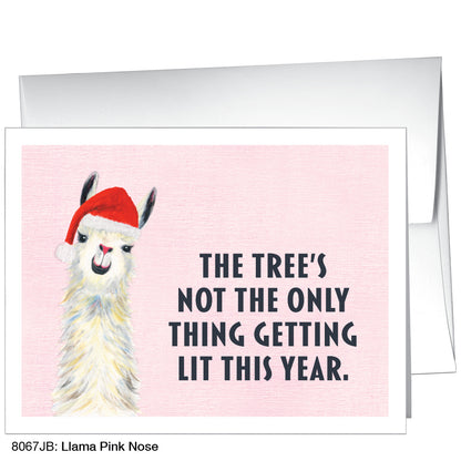Llama Pink Nose, Greeting Card (8067JB)