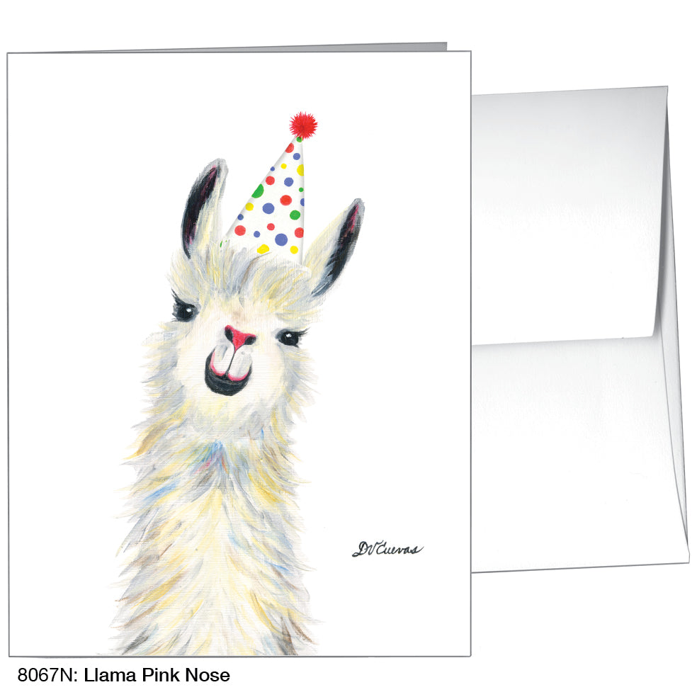 Llama Pink Nose, Greeting Card (8067N)