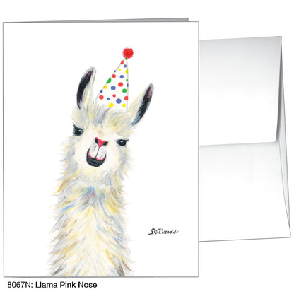 Llama Pink Nose, Greeting Card (8067N)