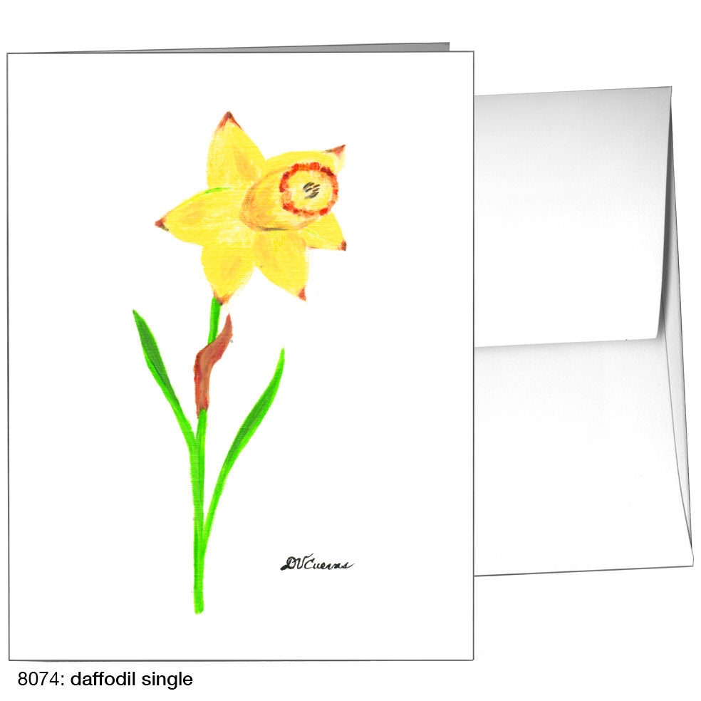 Daffodil Single, Greeting Card (8074)