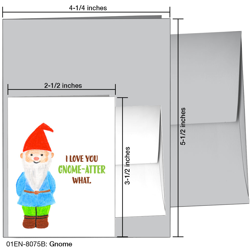 Gnome, Greeting Card (8075B)