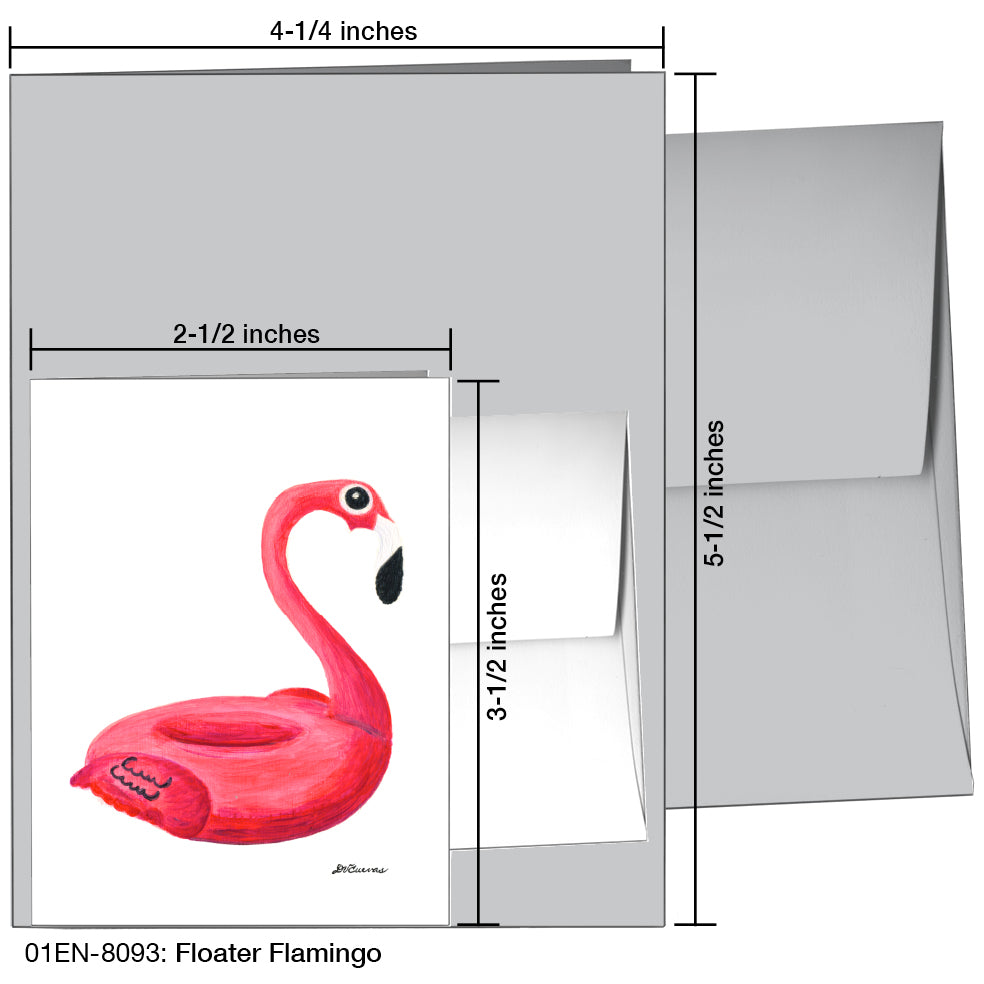 Floater Flamingo, Greeting Card (8093)