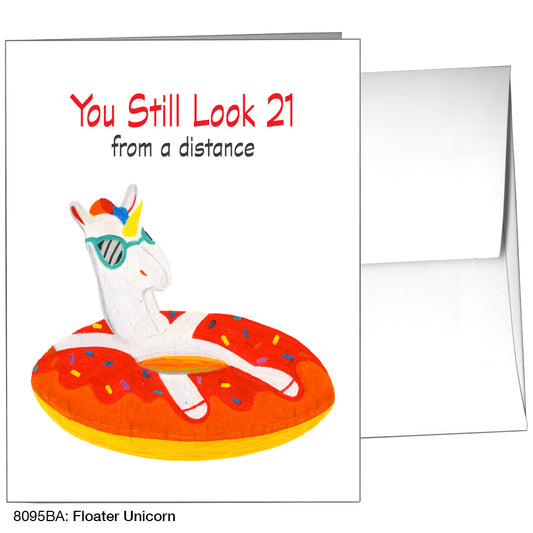 Floater Unicorn, Greeting Card (8095BA)