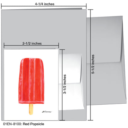 Red Popsicle, Greeting Card (8100)
