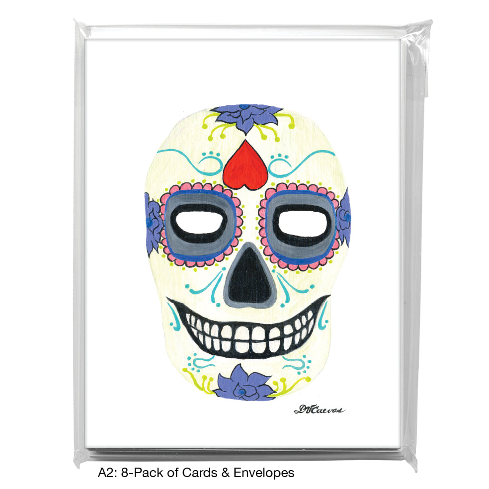 Skull Mask, Greeting Card (8106)