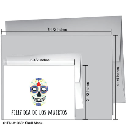 Skull Mask, Greeting Card (8106D)