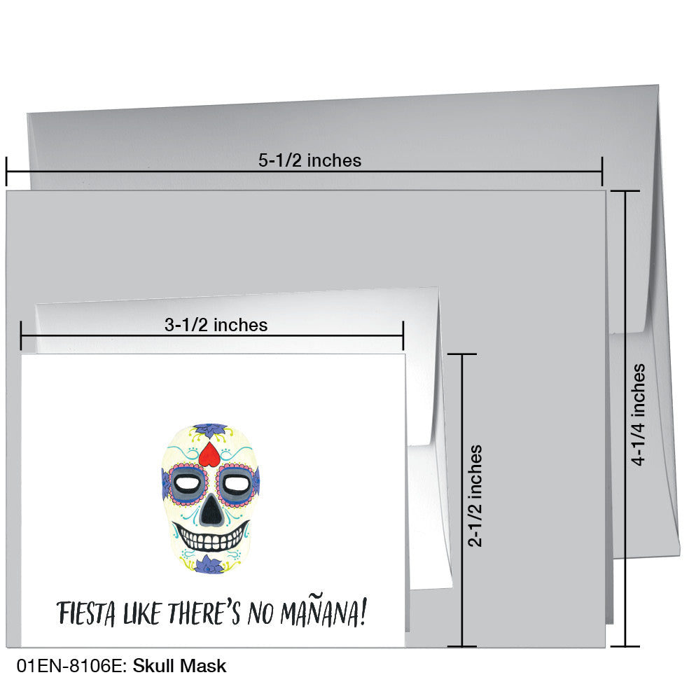 Skull Mask, Greeting Card (8106E)