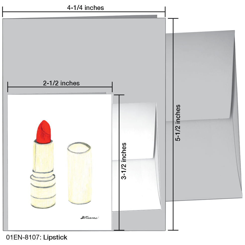 Lipstick, Greeting Card (8107)