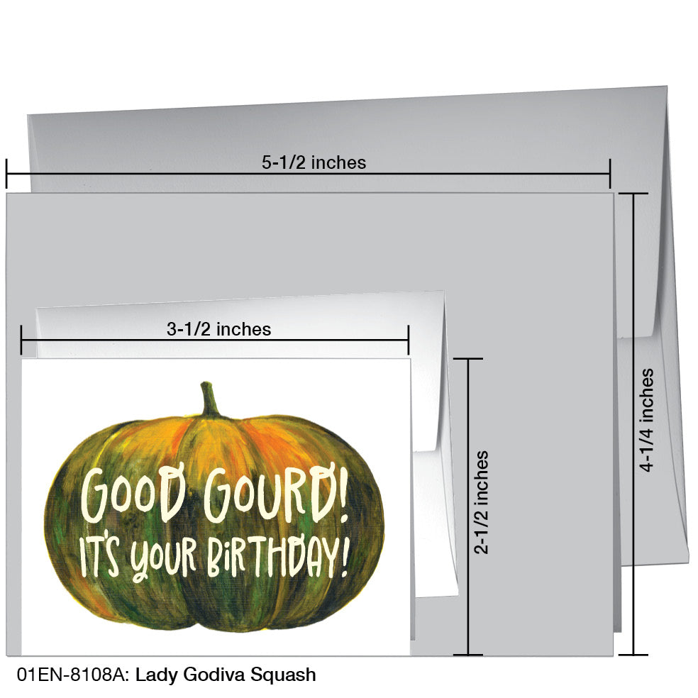 Lady Godiva Squash, Greeting Card (8108A)