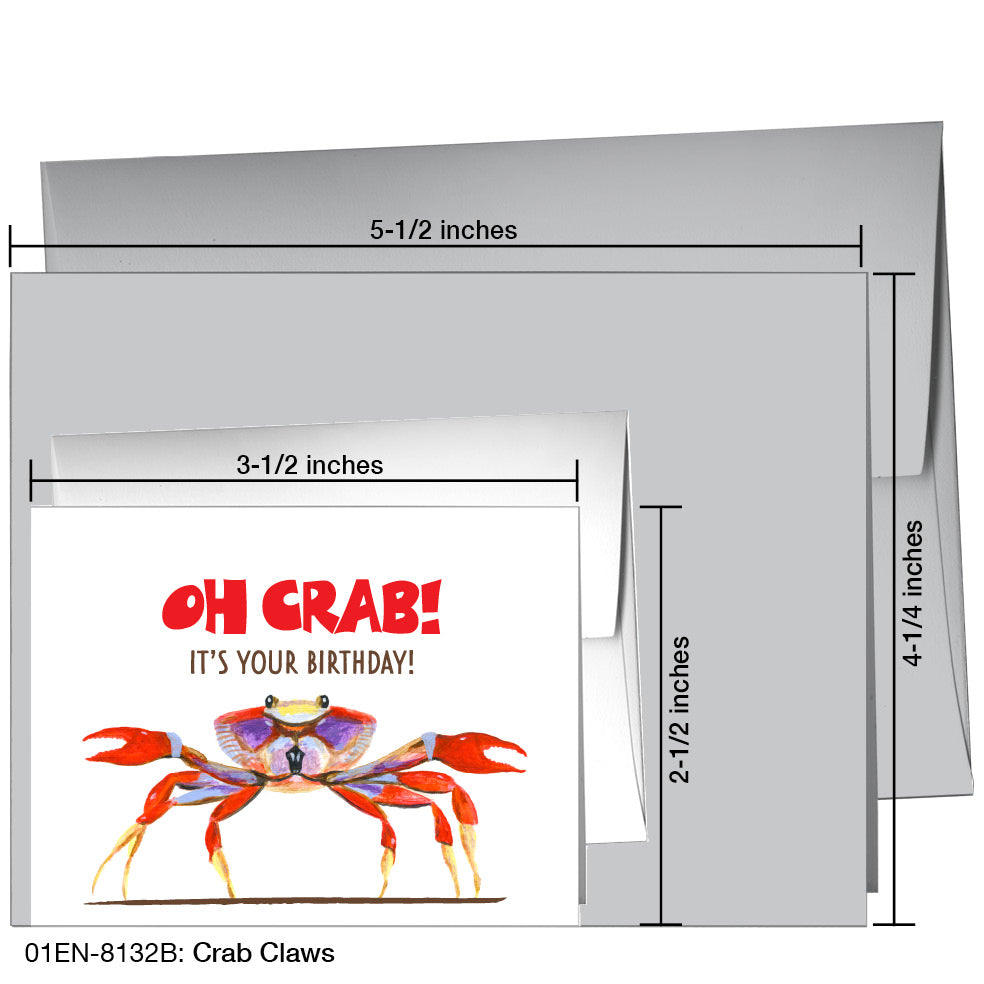 Crab Claws, Greeting Card (8132B)