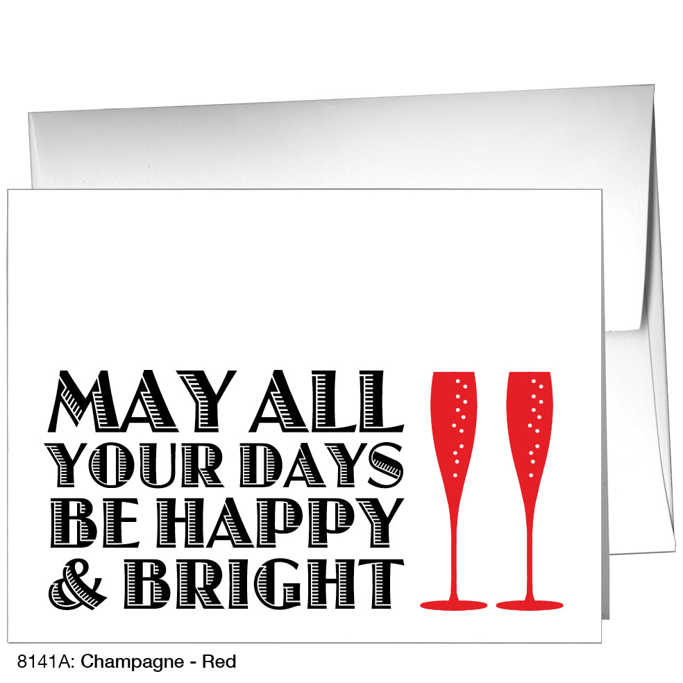 Champagne - Red, Greeting Card (8141A)