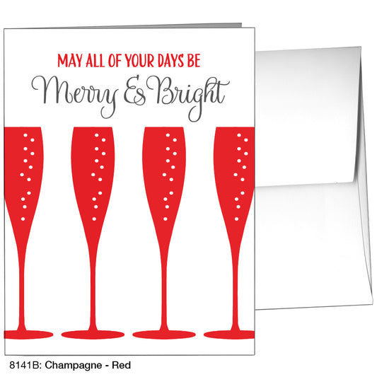 Champagne - Red, Greeting Card (8141B)